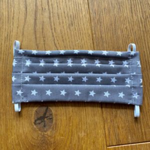 Mundschutz grau Sternchen