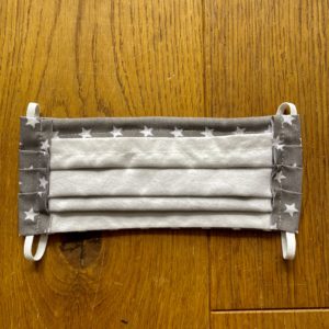 Mundschutz grau Sternchen